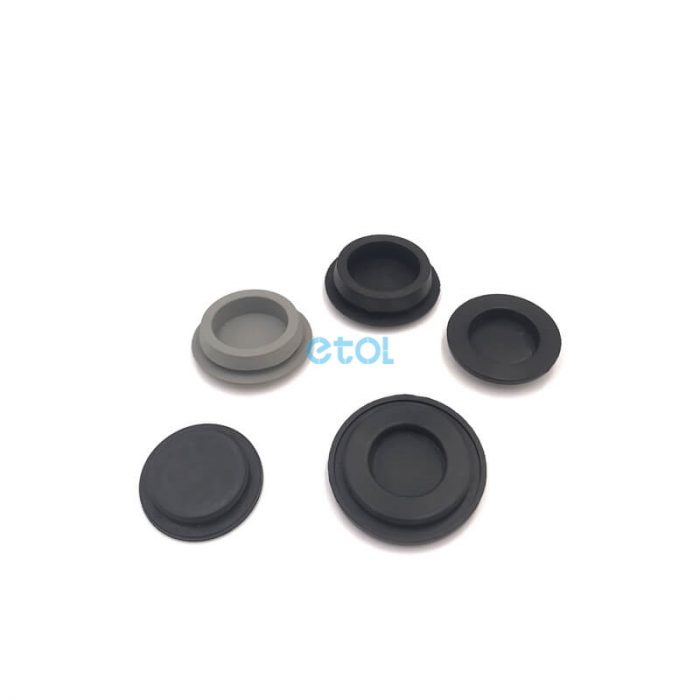 black rubber hole plugs