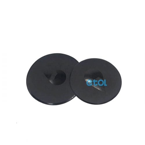 Round flat rubber pad