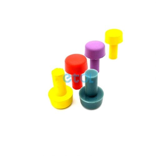 colorful rubber plugs
