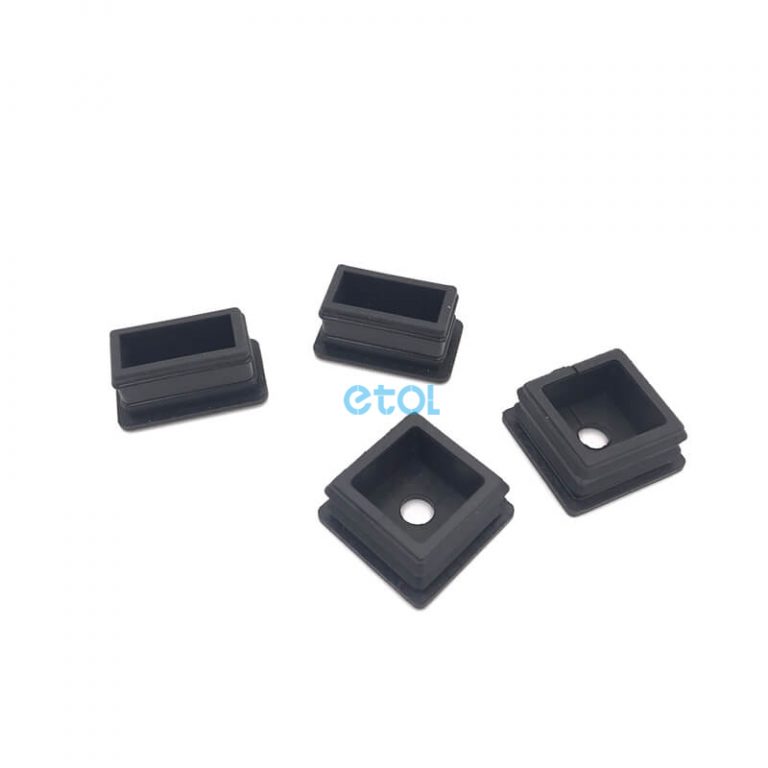 Square rubber grommet custom molded silicone grommet plug ETOL