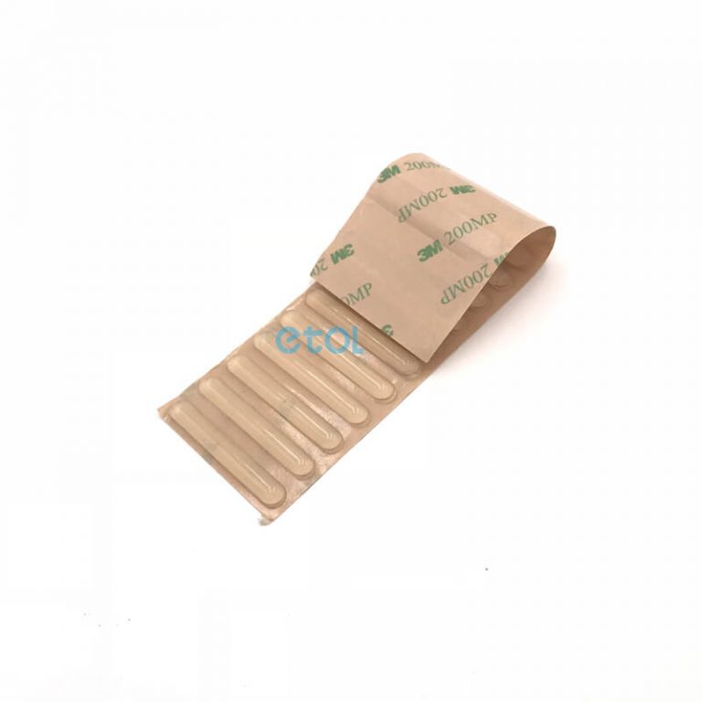 Custom clear silicone bumper antislip self adhesive rubber strip ETOL