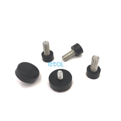 Molded screw rubber feet buffer for shock absorber ETOL