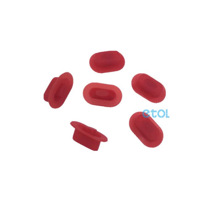 red silicone button