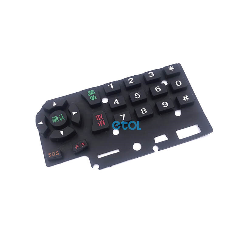 silicone keypad for printed circuit board