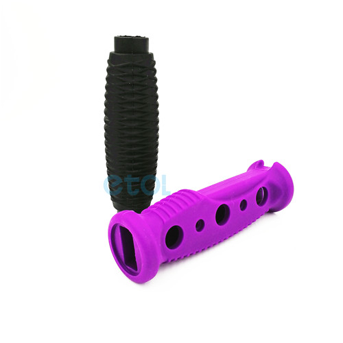 Injection Molded Soft Ribbed Rubber Silicone Handle Grip with Logo - China  Rubber Handle, Silicone Grip