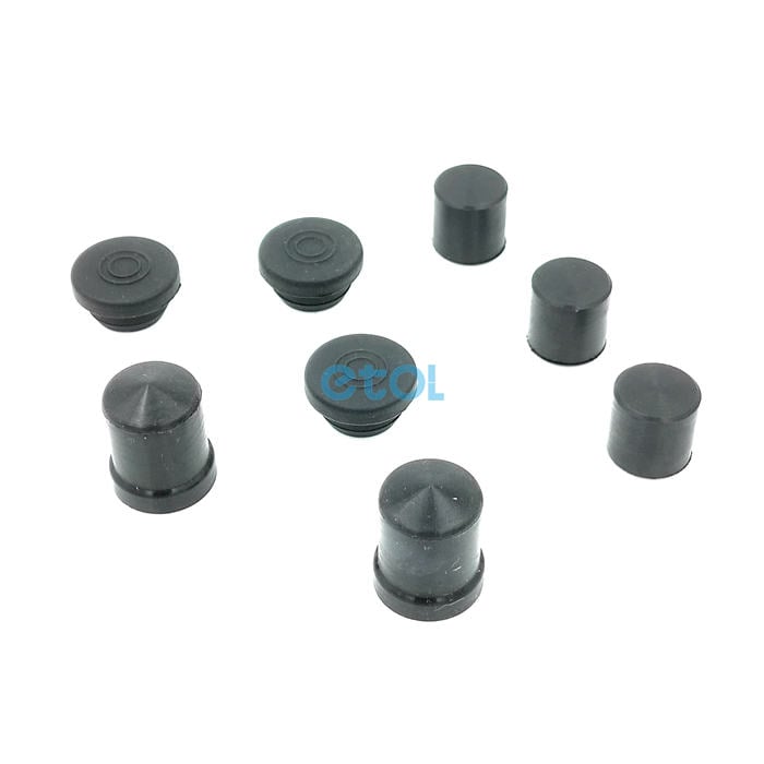 Custom tearing resistant EPDM black plugs/rubber seal caps - ETOL