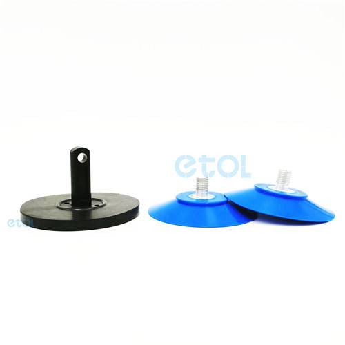 Custom made car glass silicone rubber vacuum screw suction cups - ETOL