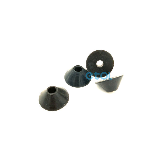 Custom molded rubber washer with metal/rubber bumper feet - ETOL