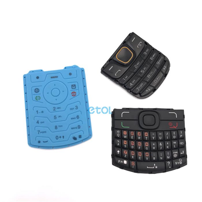 overmolded rubber keypad buttons
