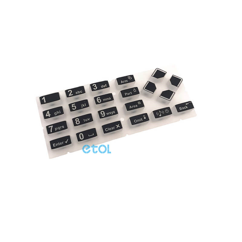 China silicone rubber keypad laser etched keypads - ETOL
