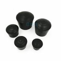 black rubber caps