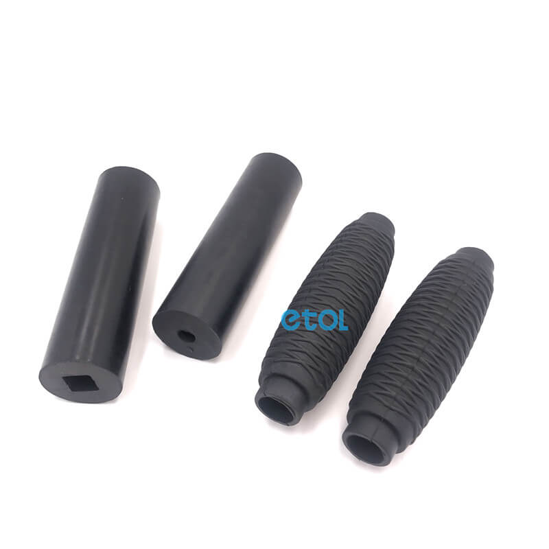 Pattern ribbed rubber grip/Non slip texture hand grips/soft rubber tube  handle - ETOL