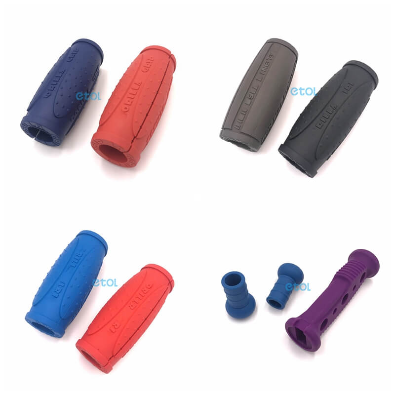 Pattern ribbed rubber grip/Non slip texture hand grips/soft rubber tube  handle - ETOL