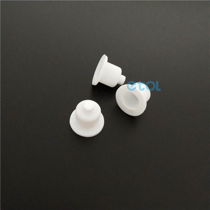 Custom molded small rubber silicone hole plugs/white sealing caps