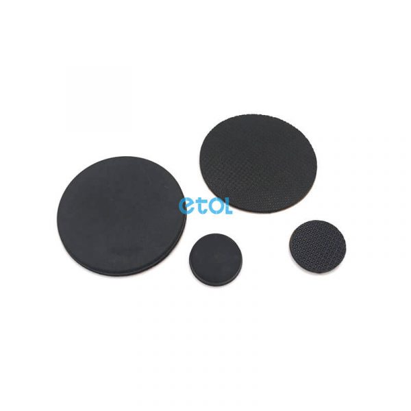 Black adhesive rubber feet 3m adhesive sticky backed ETOL
