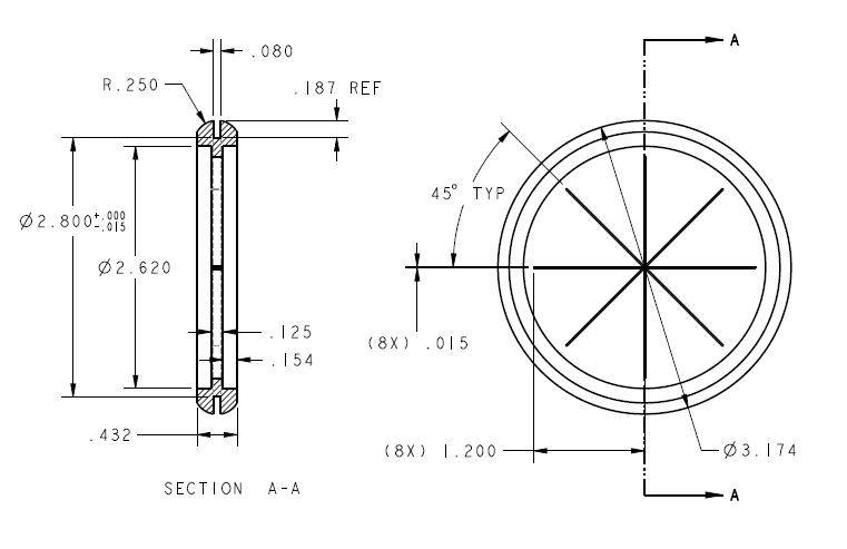 drawings for rubber seal