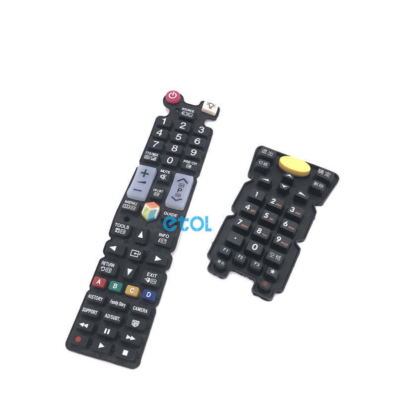 silicone rubber keypad for tv remote control