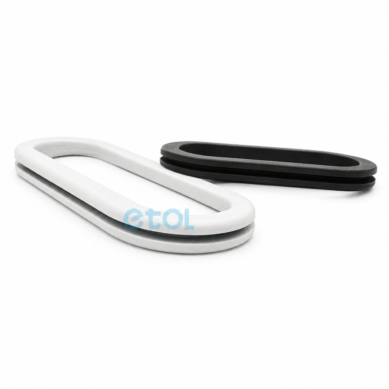 Custom made silicone open oval round rubber grommet