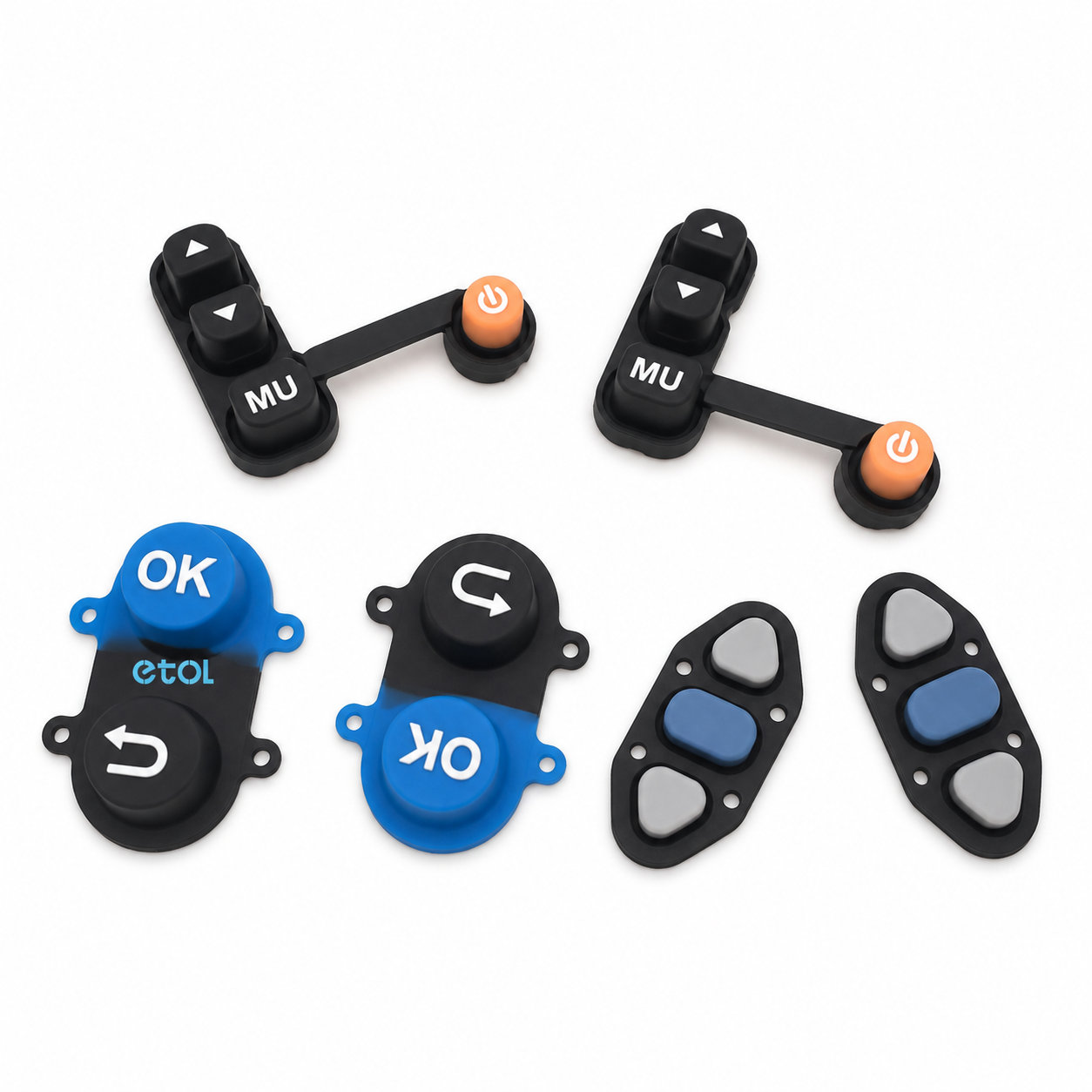 silicone rubber button keypads with conductive pills