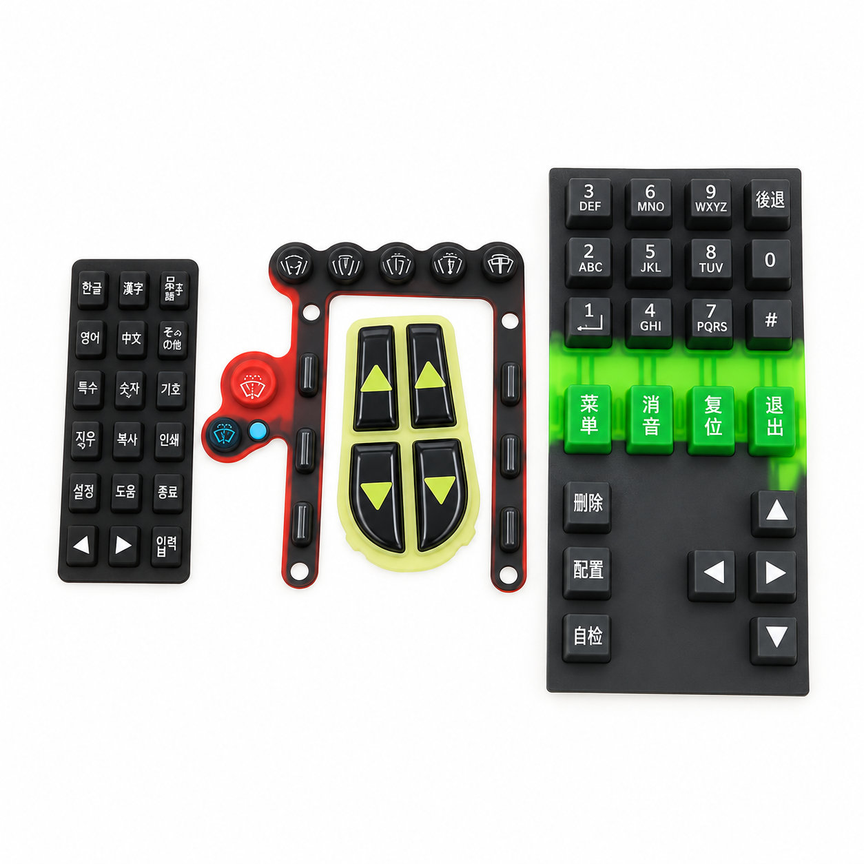 Multipurpose silicone function keypad and buttons