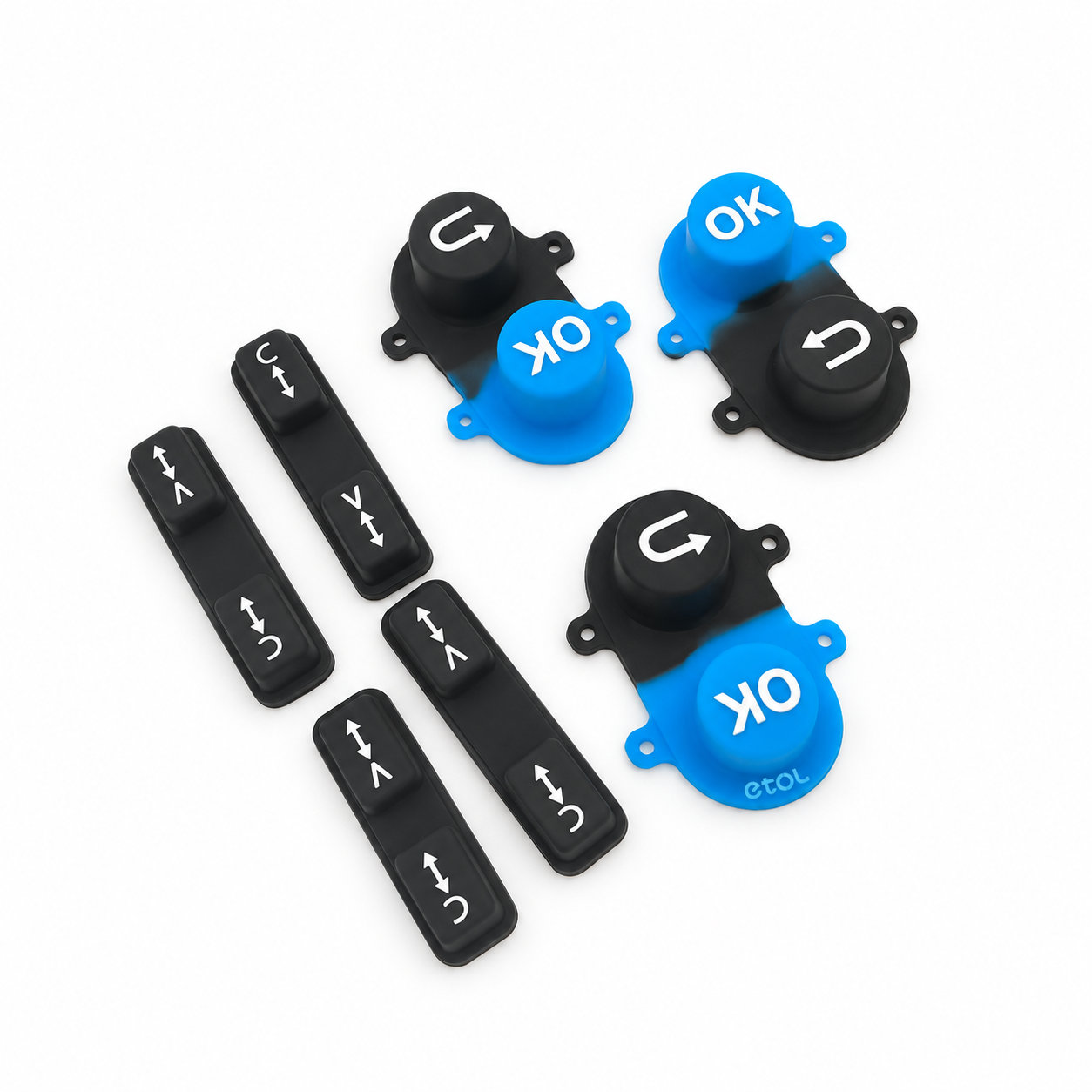 Custom molded silicone rubber keypad/silicone push buttons