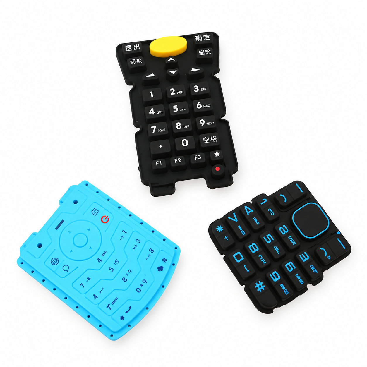 Custom made silicone button rubber keypad/silicone rubber numeric keypad