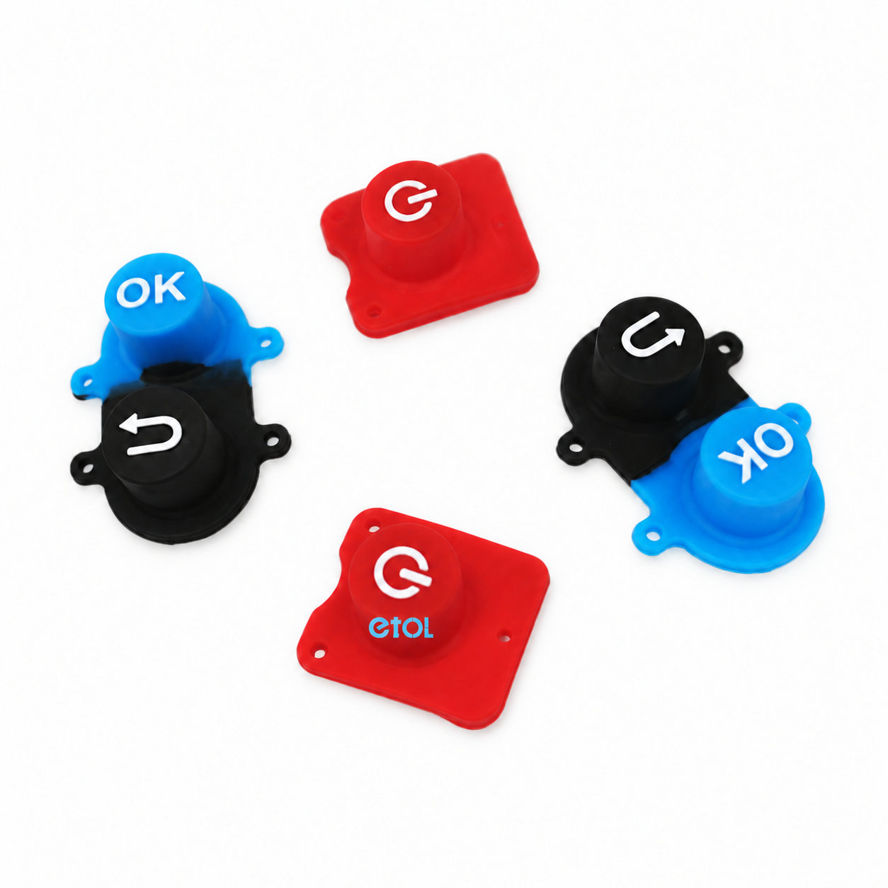 Custom non-toxic silicone button soft silicone push button single button