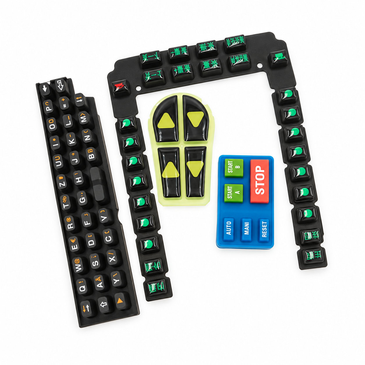 Custom made small silicone buttons/silicone function keypads