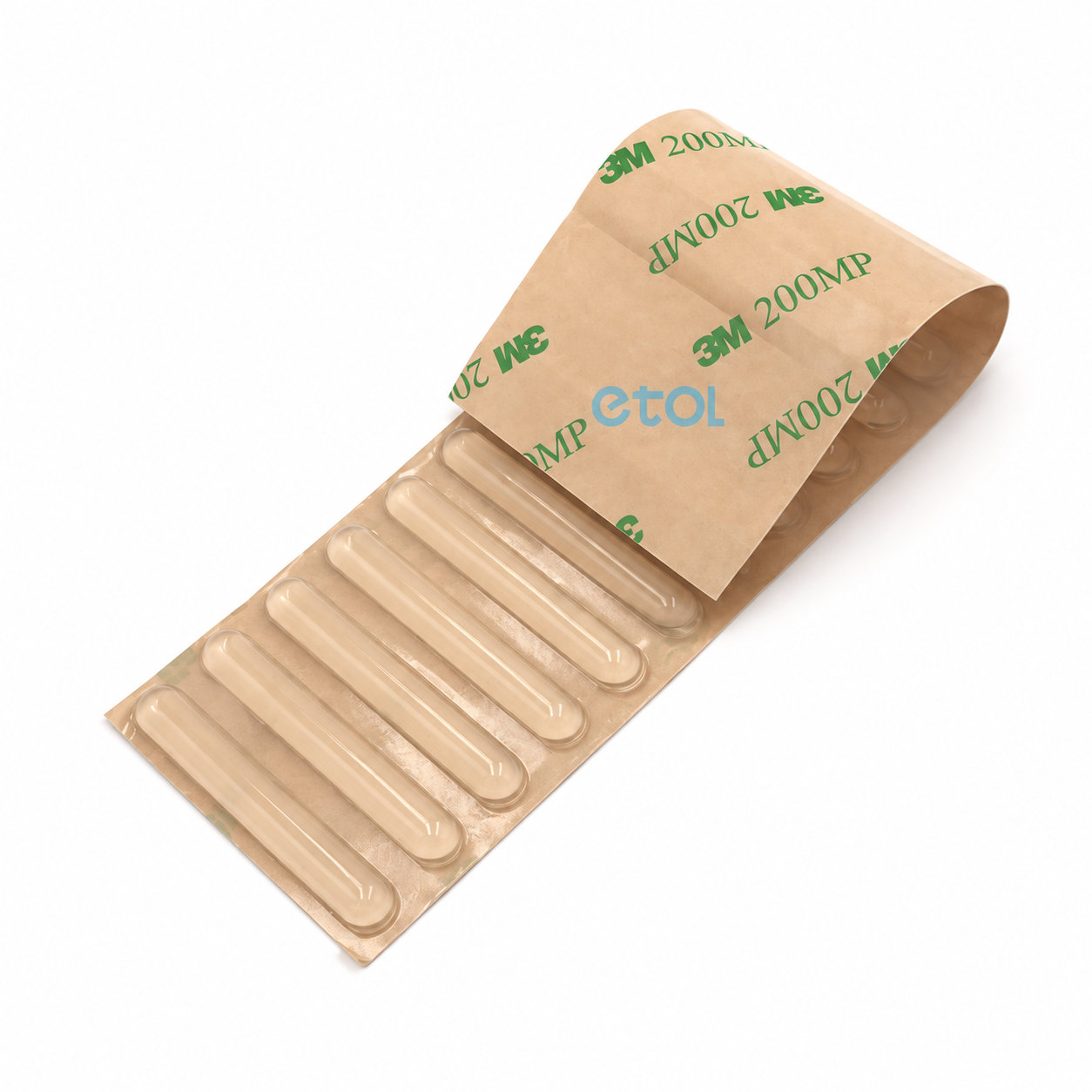 Custom clear silicone bumper antislip self adhesive rubber strip