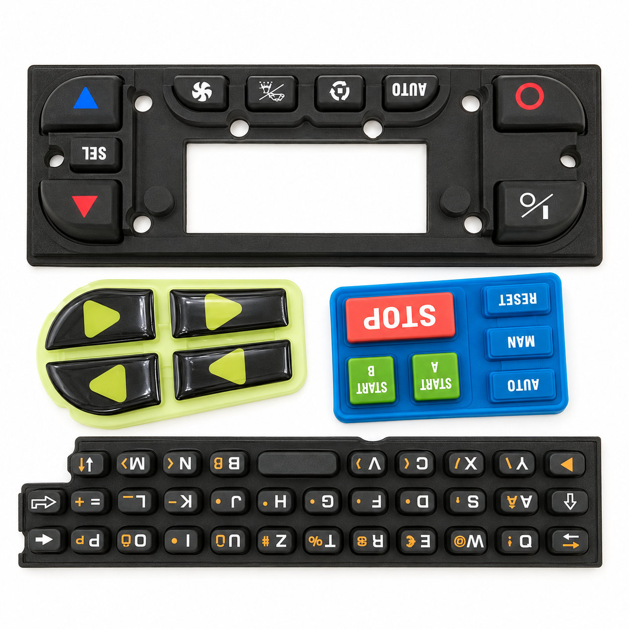 Custom silicone keypads/rubber switch push buttons