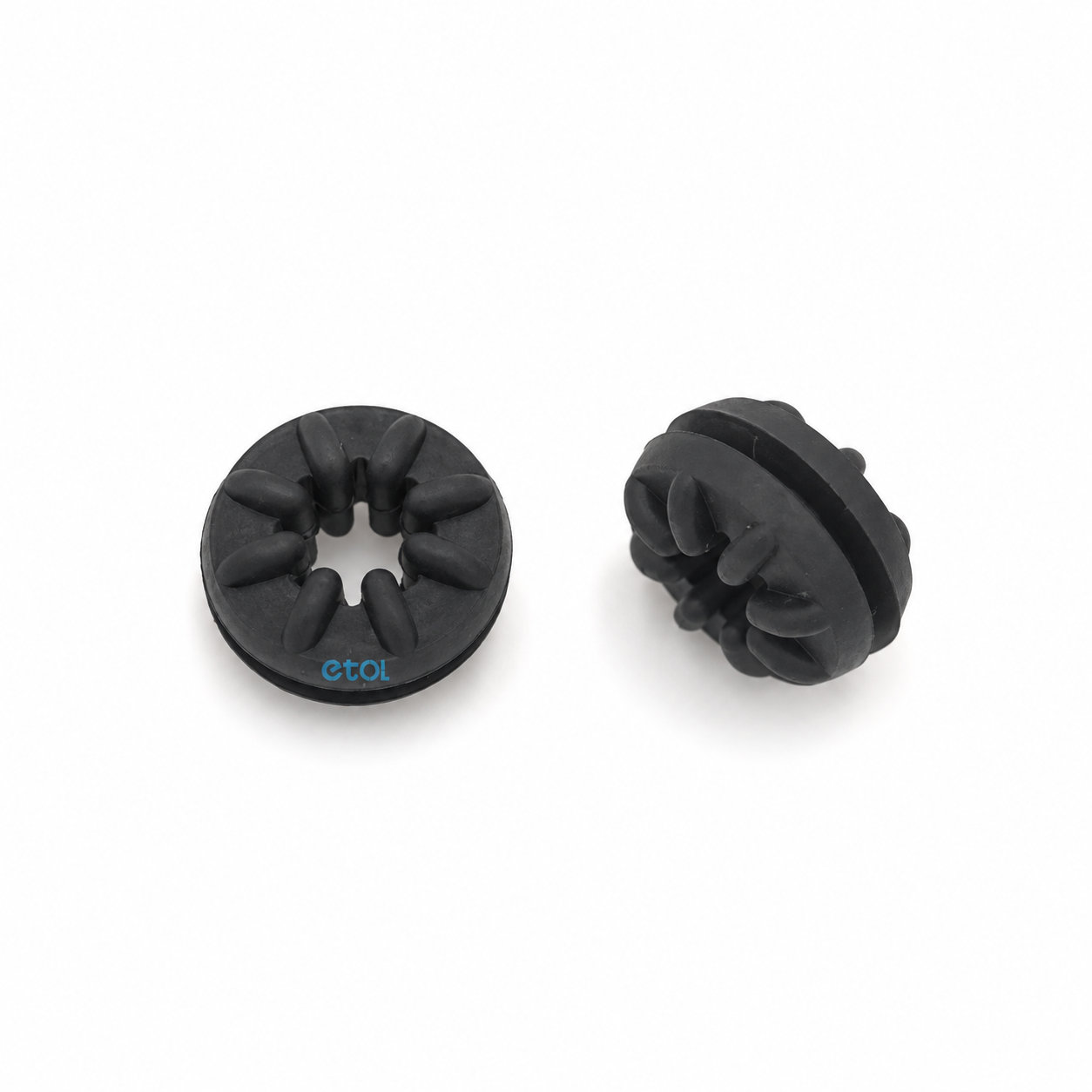 Abrasion-resistant rubber grommet for hole sealing