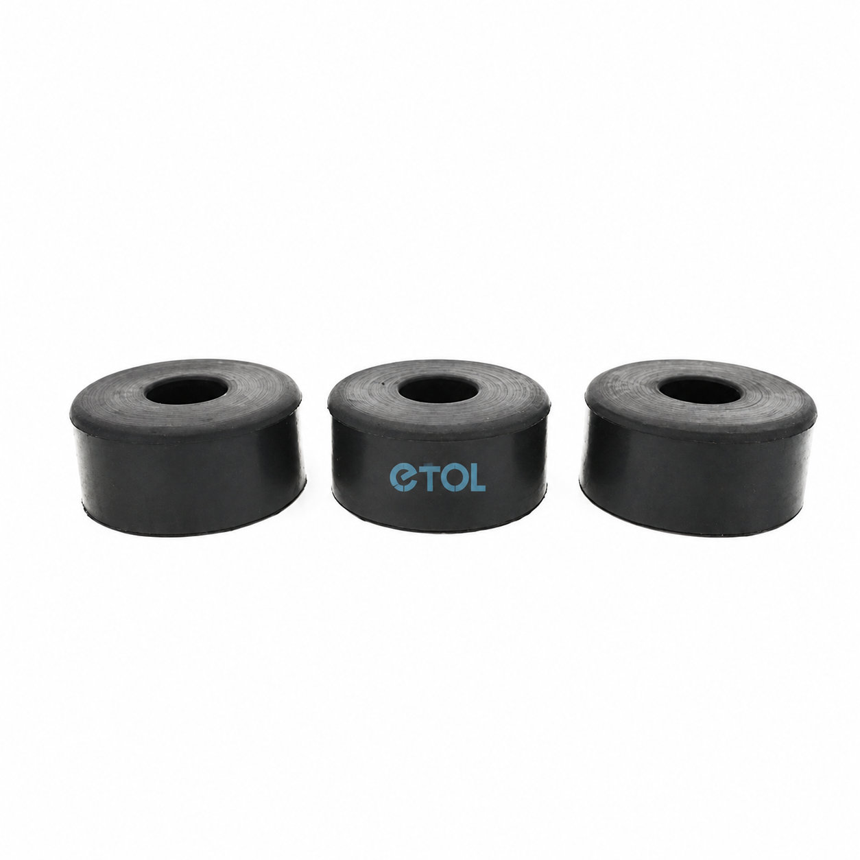 Custom made abrasion-resistant round black rubber feet