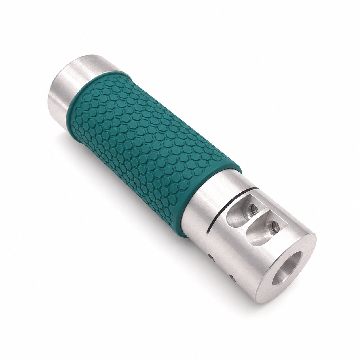 Rubber handle with hardware anti-slip silicone grip