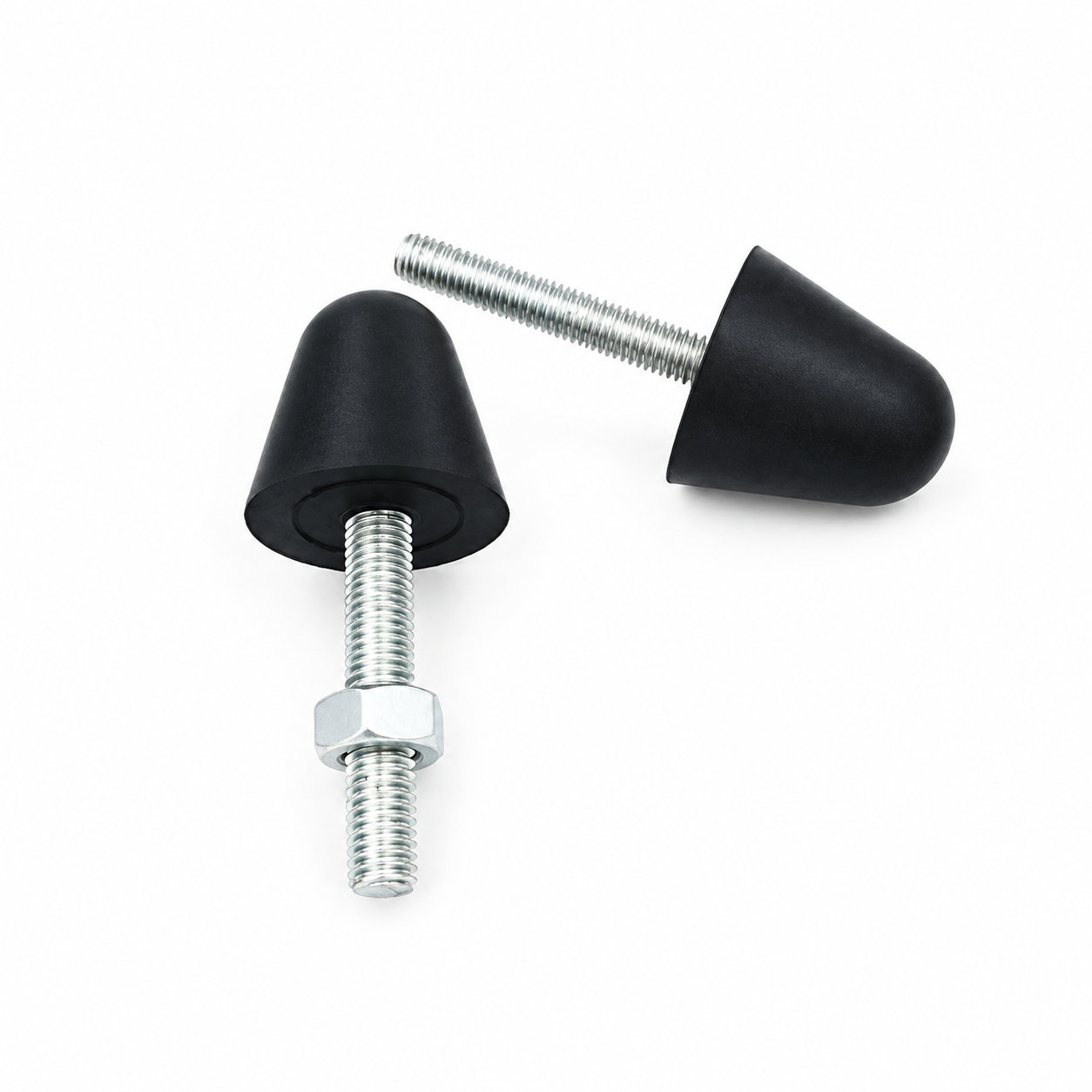 Threaded bolt vibration rubber screw damper
