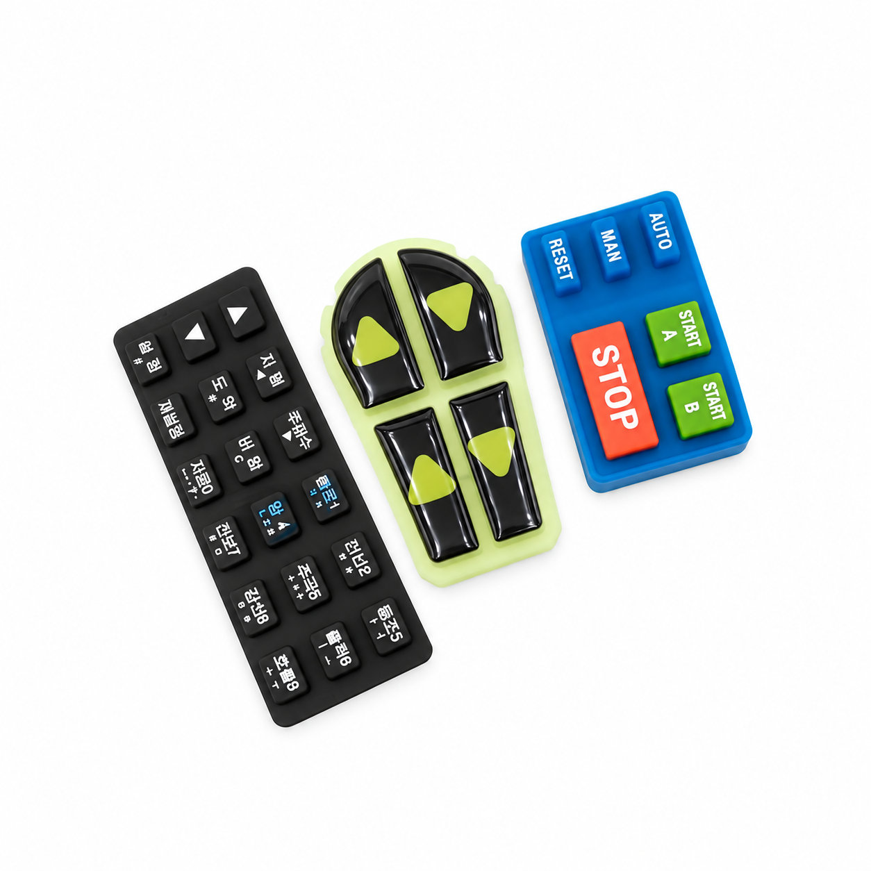 Custom molded silicone function keypads/silicone buttons
