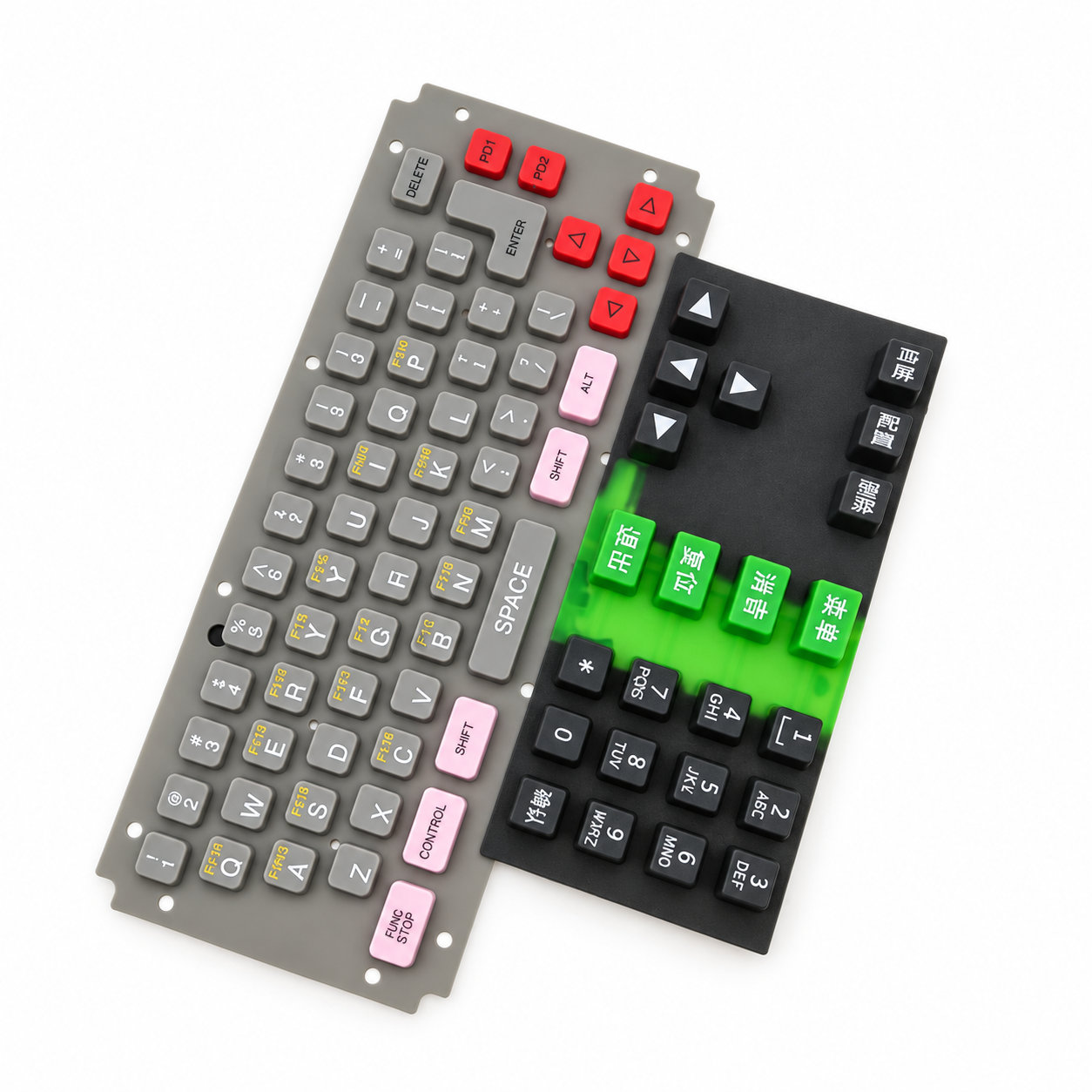 Custom durable silicone function keypads and buttons