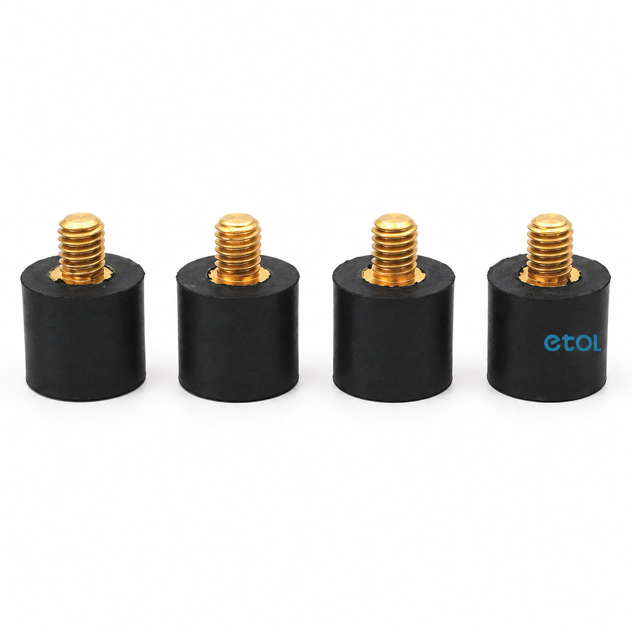 Rubber vibration bumper with screw rubber damper mount