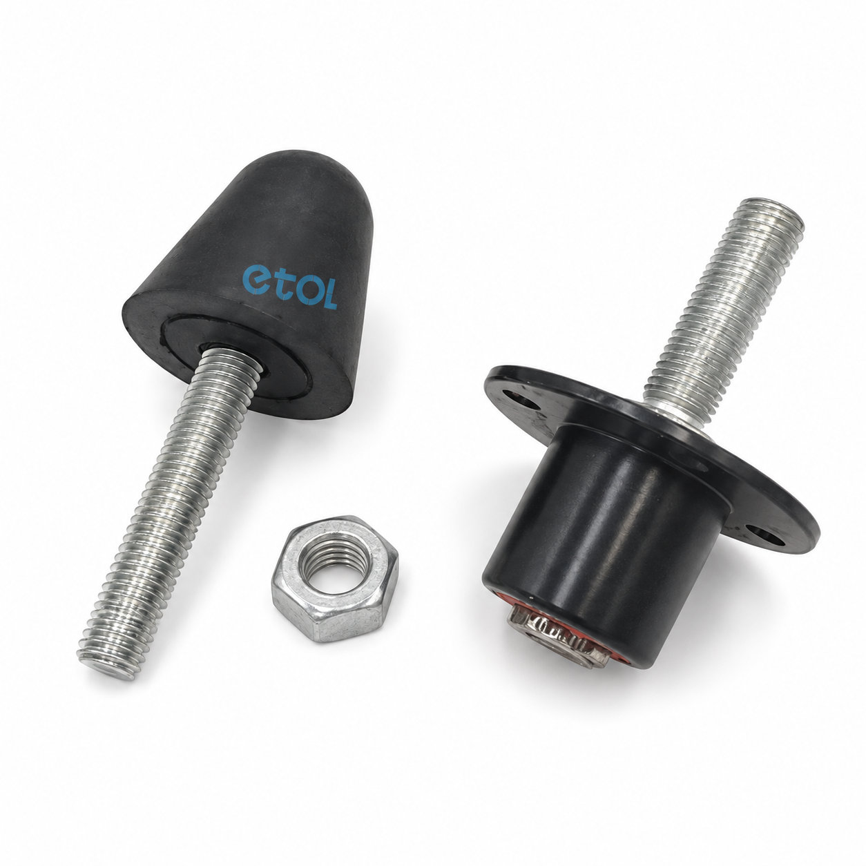 rubber anti vibration damper with metal screw