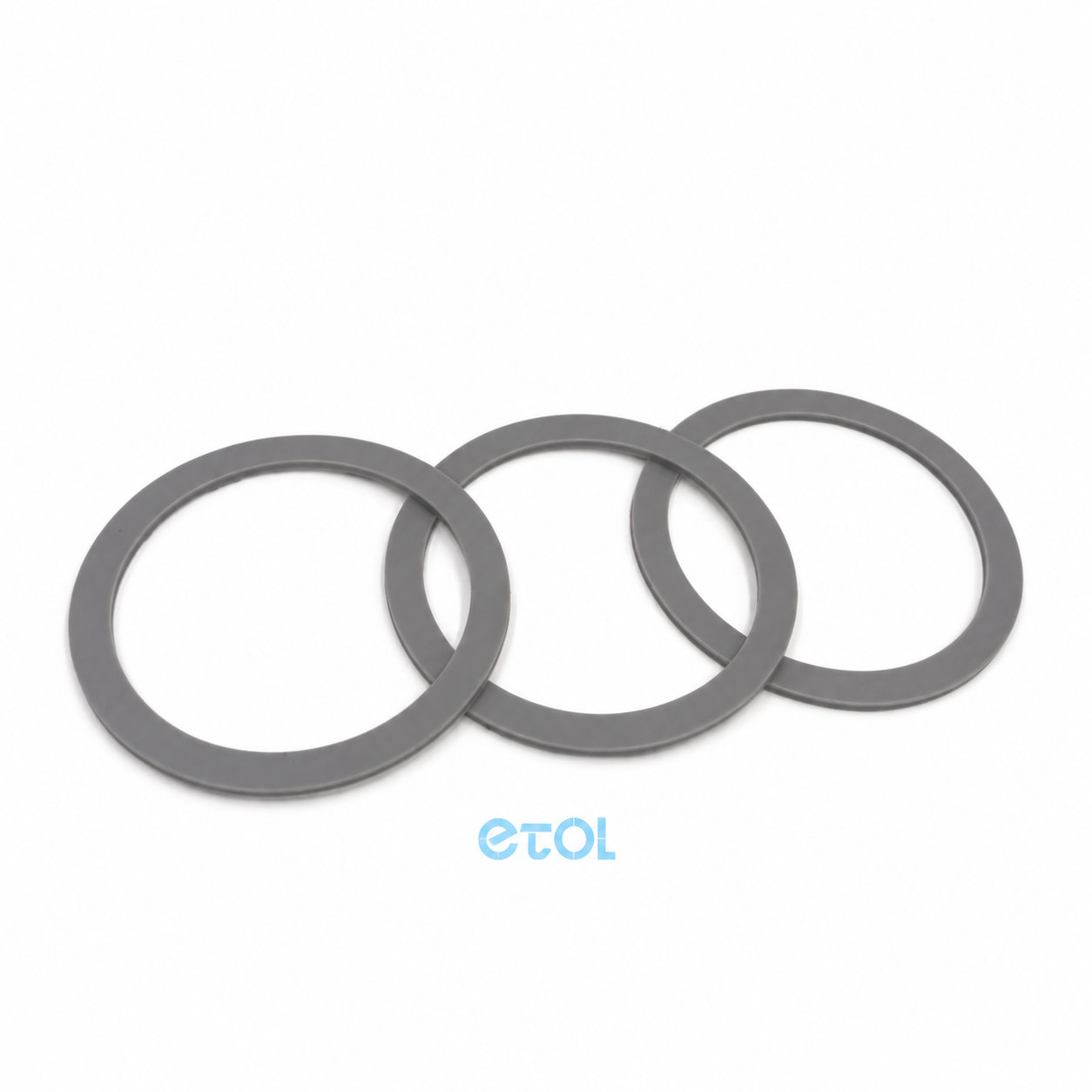 Silicone sealing washer with adhesive backed rubber rings