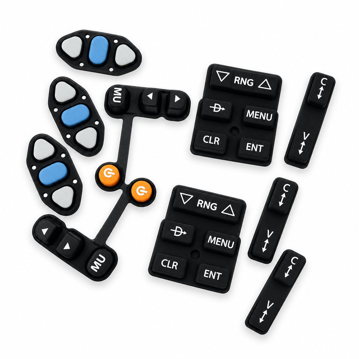 Customized silicone prototype membrane keypads/small silicone buttons