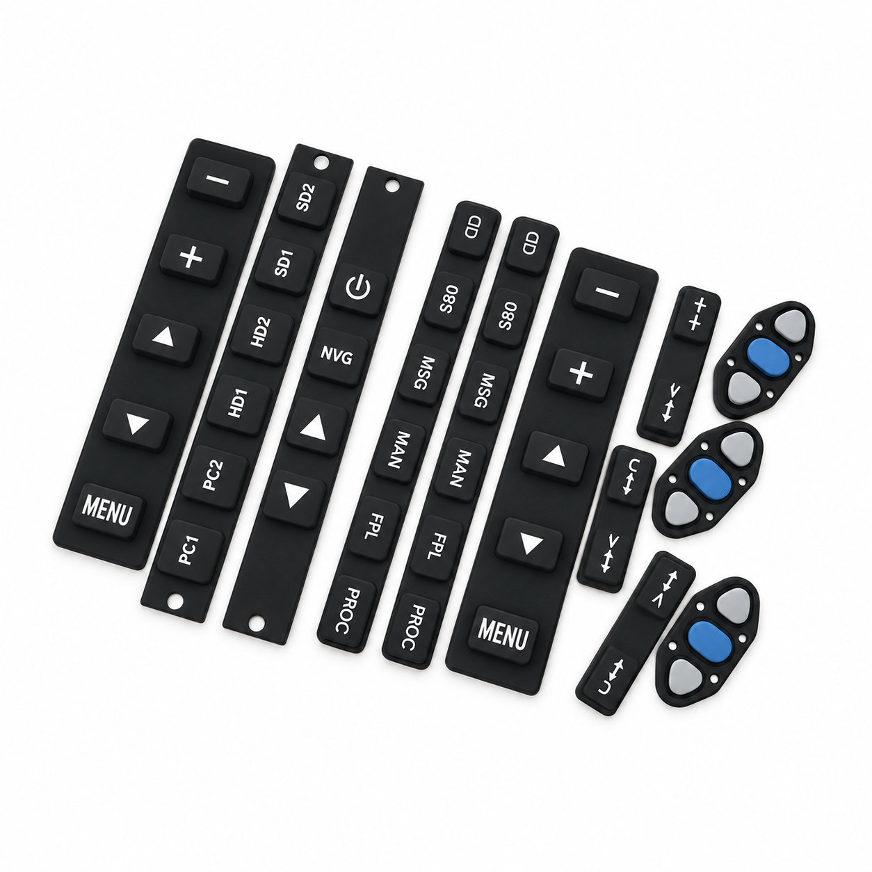 Customized heat-resistant small silicone buttons/silicone keypads