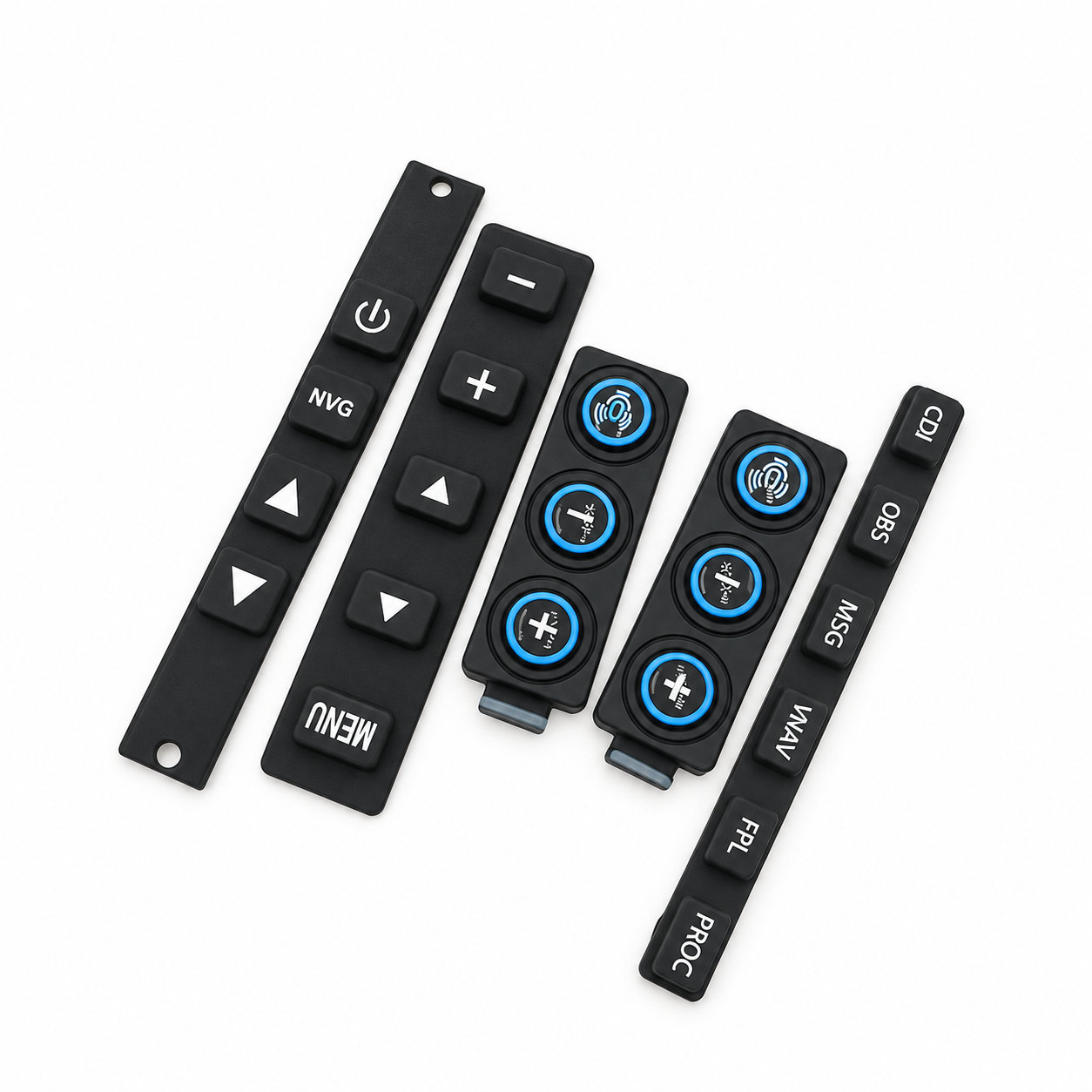 Customized heat-resistant conductive silicone buttons and keypads