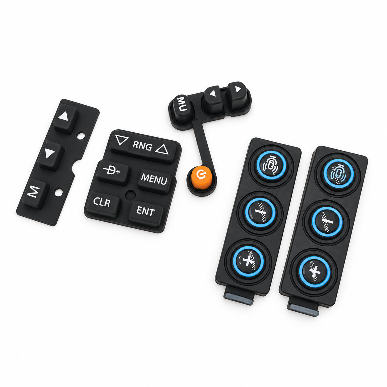 Customized conductive silicone keypads and silicone buttons