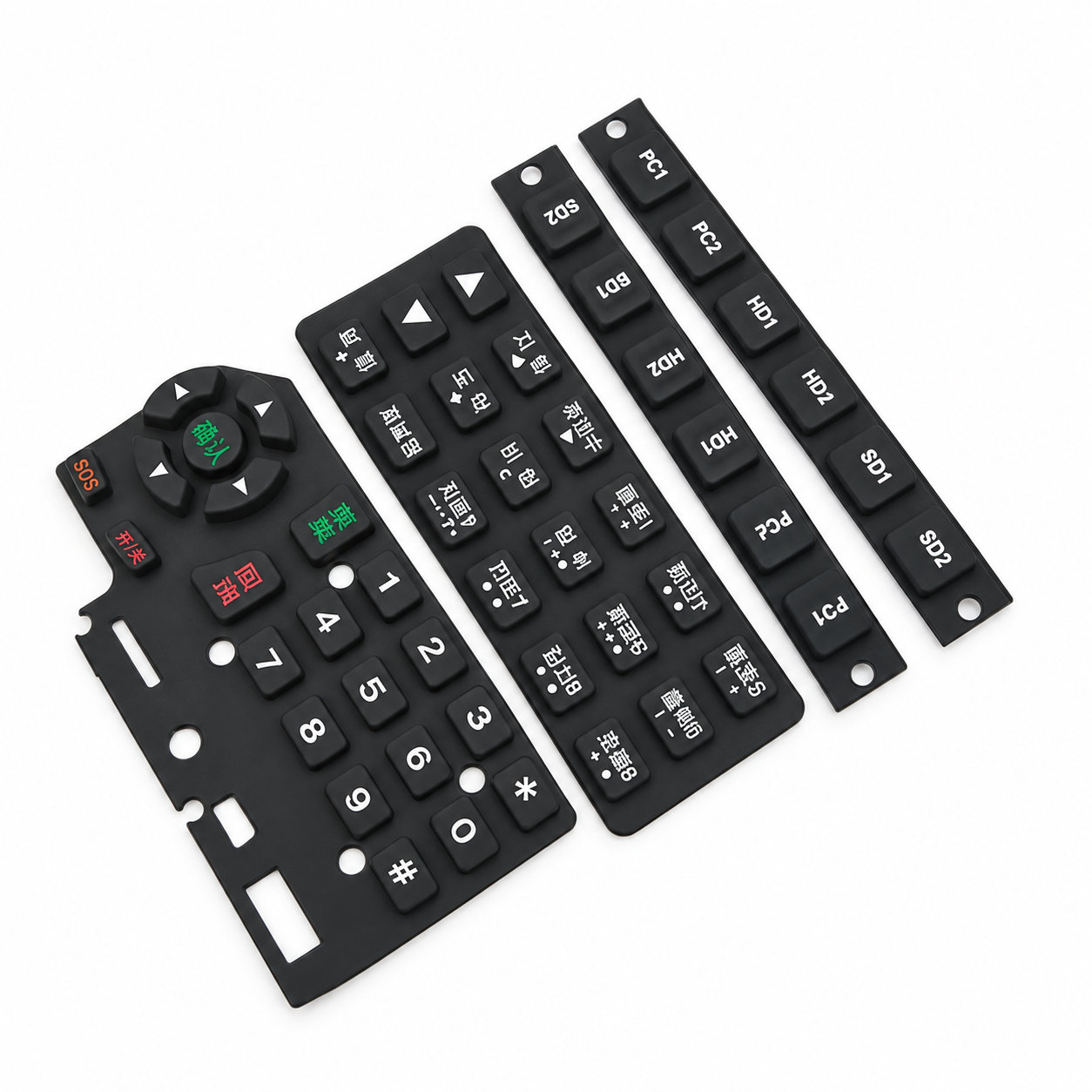 Customized silicone numeric keypads/conductive silicone buttons