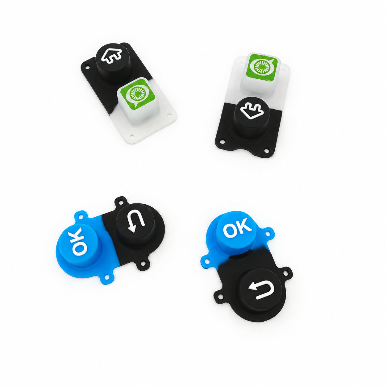 Custom colorful transparent conductive silicone rubber keypad