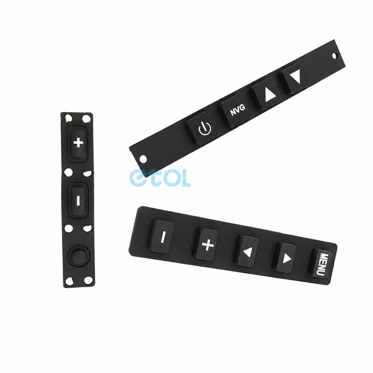 Silicone keypad button with carbon ink for remote control