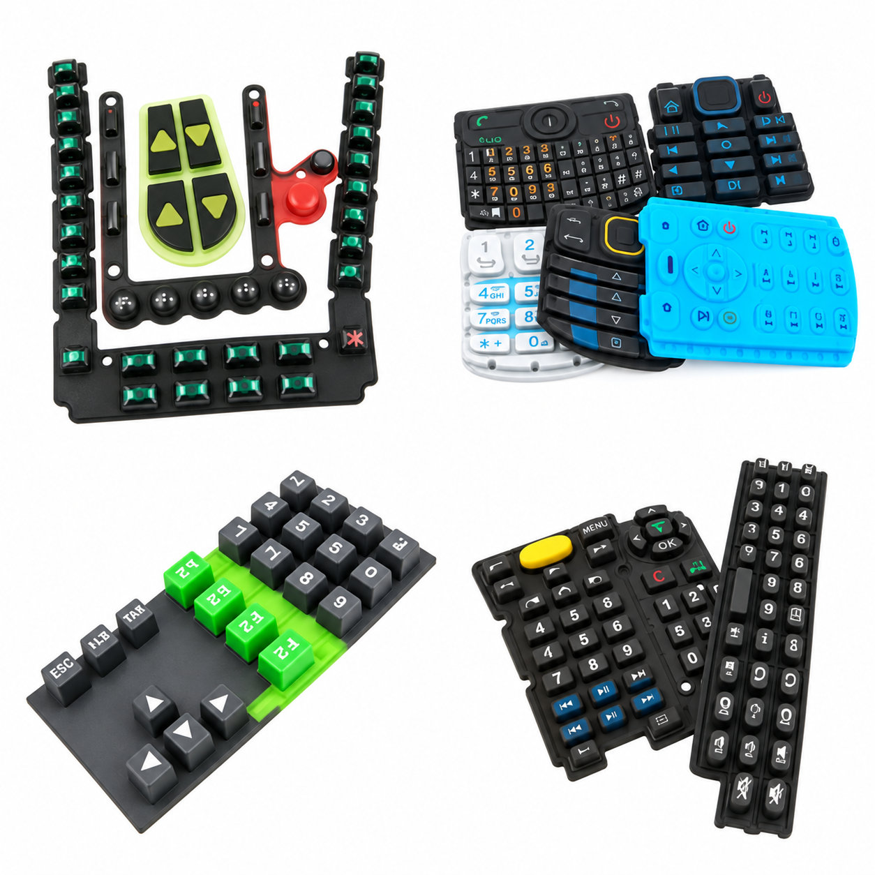 Eco-friendly silicone switch buttons/silicone function keypads