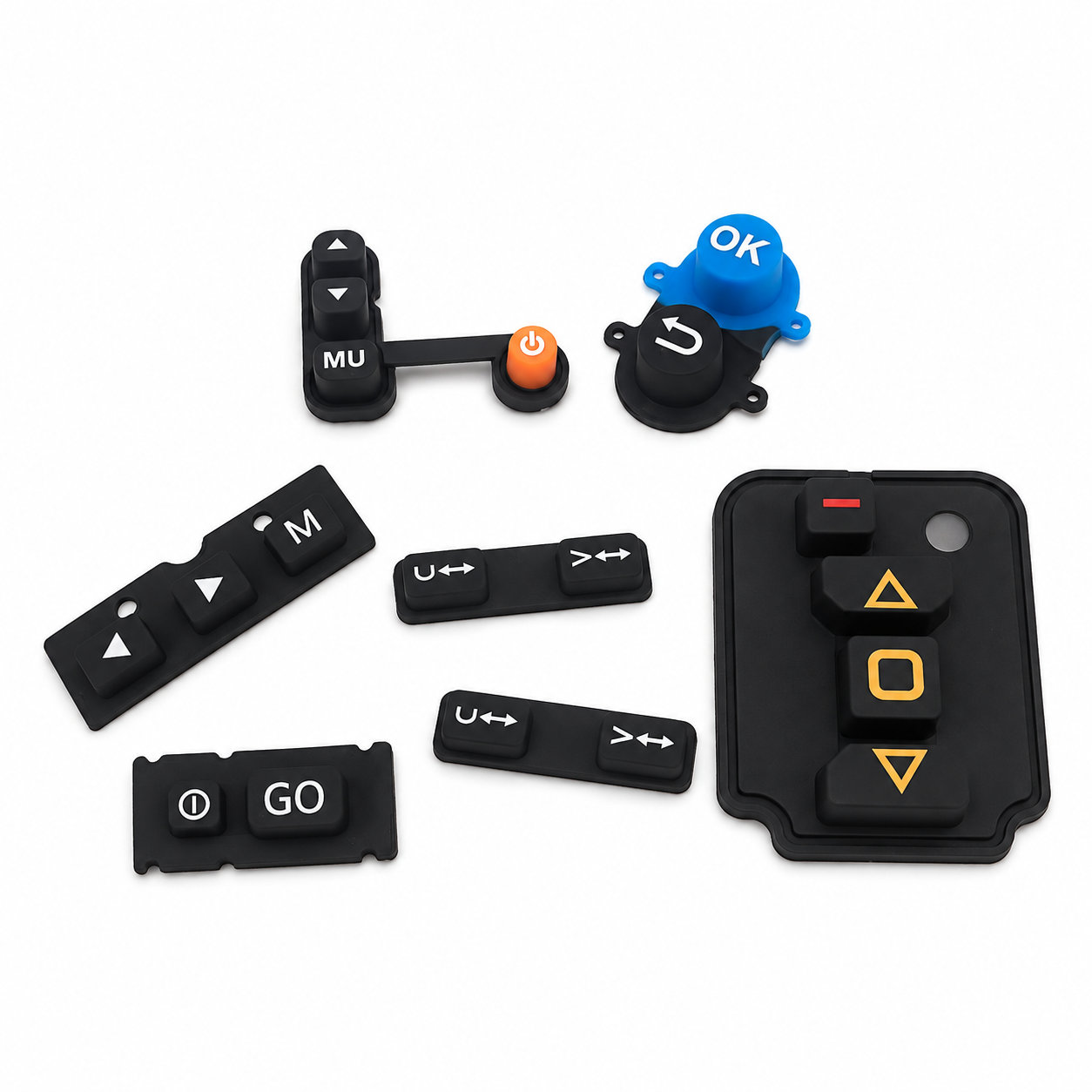 rubber buttons keypad custom made conductive silicone keyboard for remote control