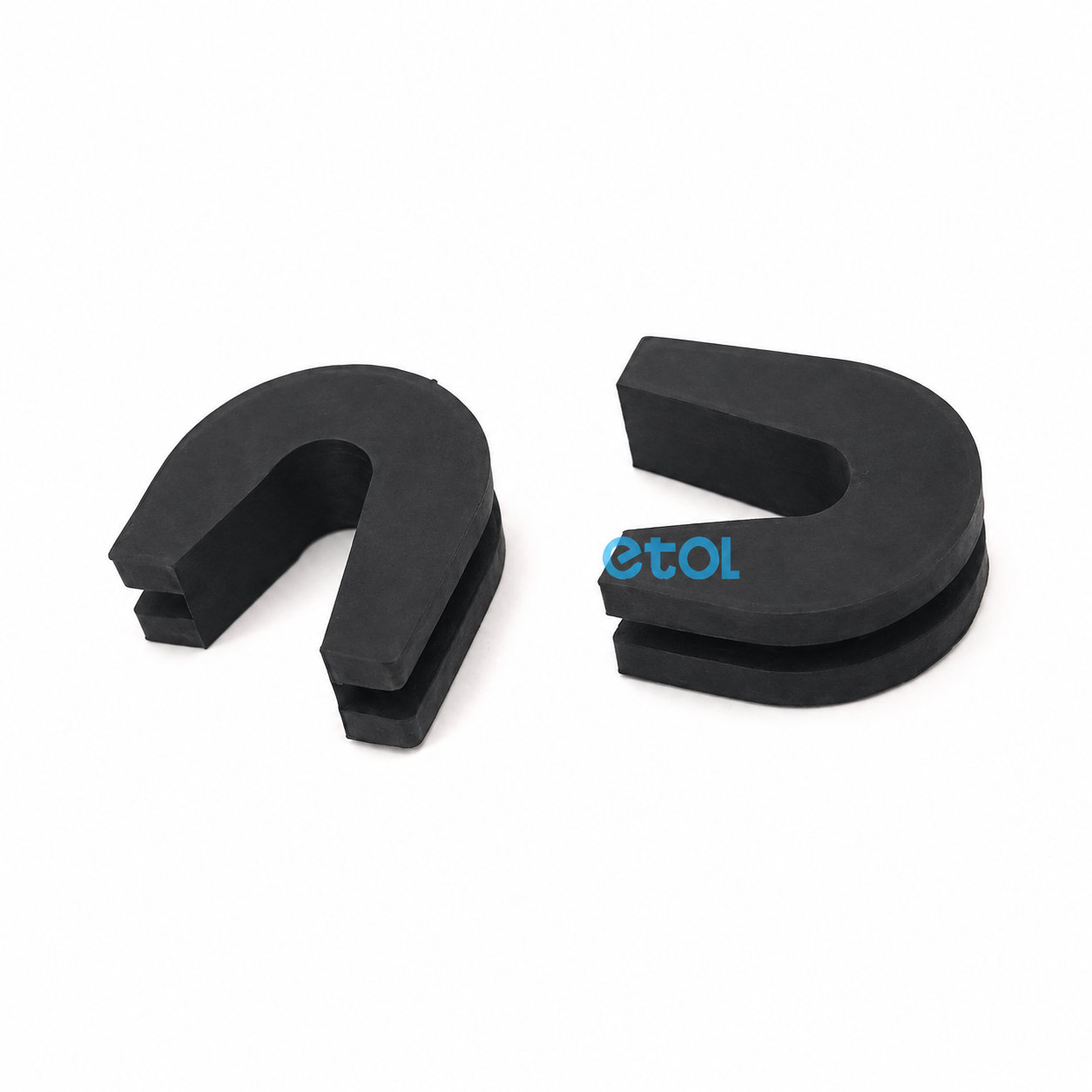 Half grommet hook cushion rubber oblong grommet