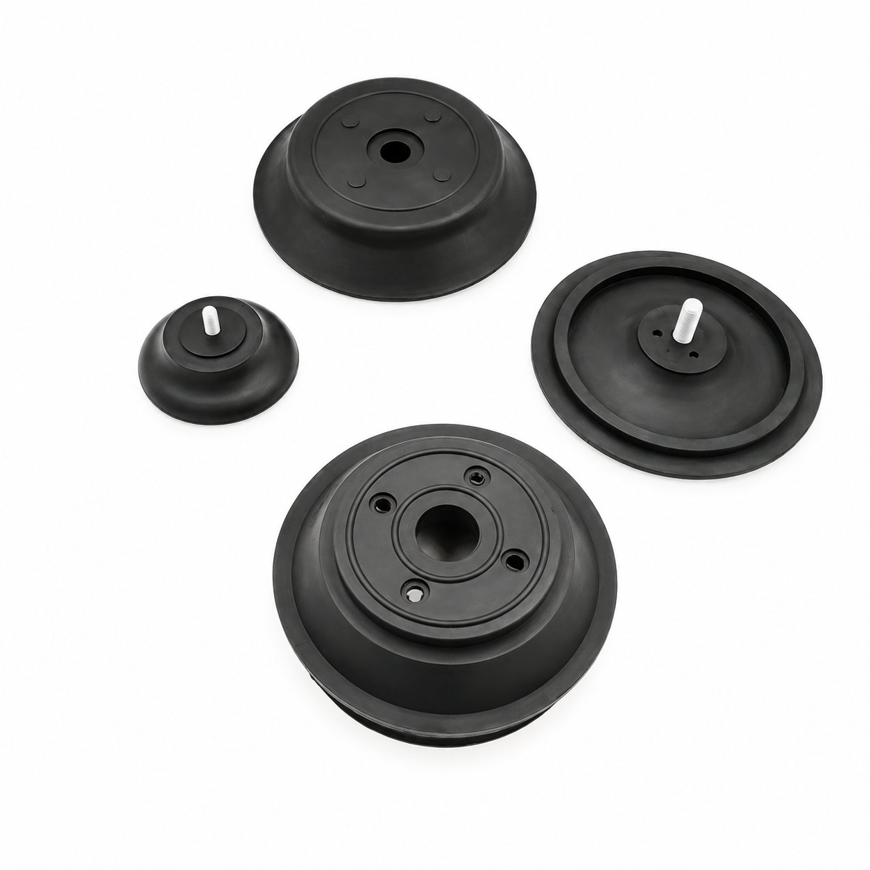 Heat resistant industrial silicone rubber suction cup with screw